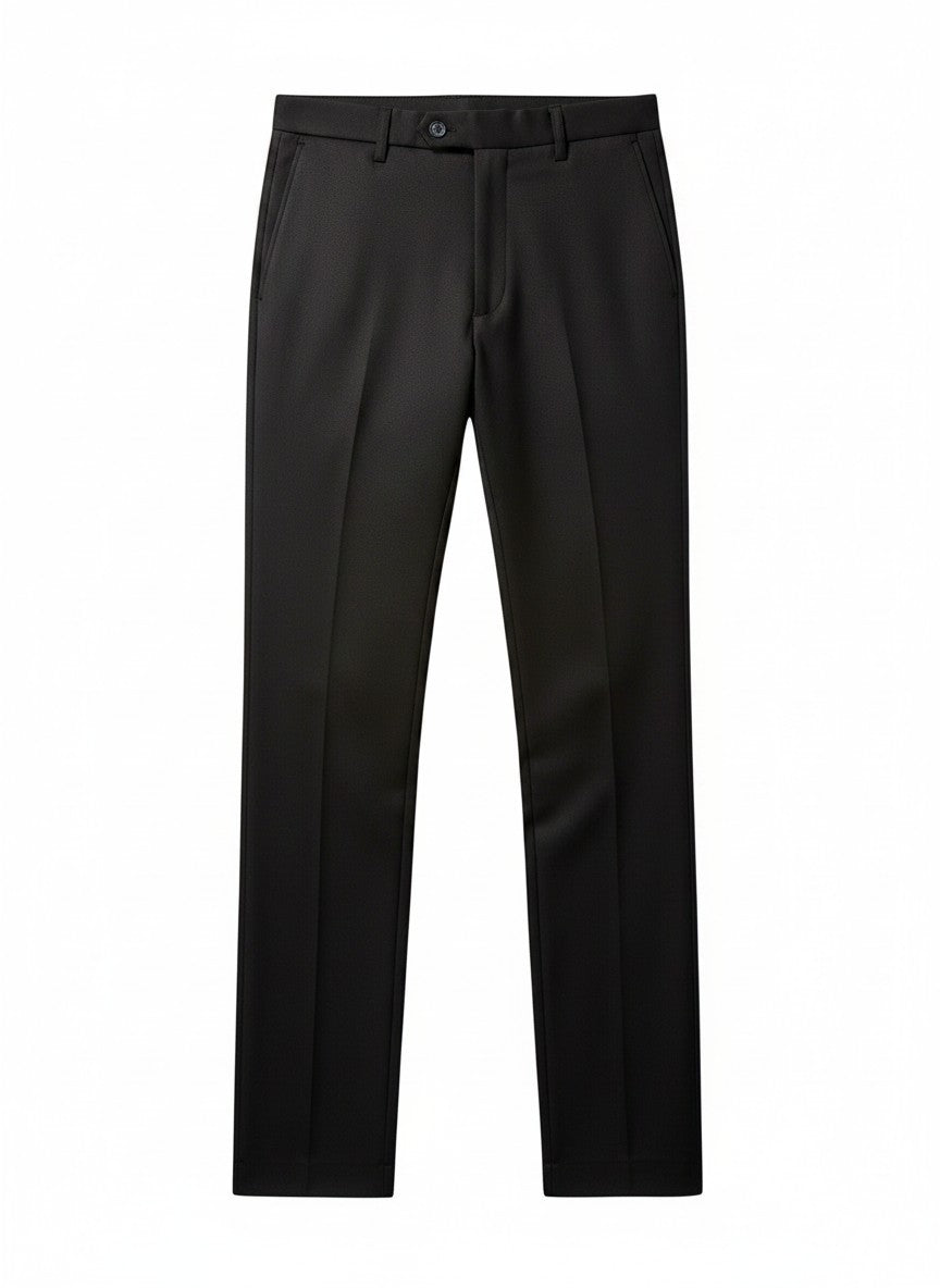 Calça social masculina Bluviso azul marinho em alfaiataria com corte preciso e acabamento elegante